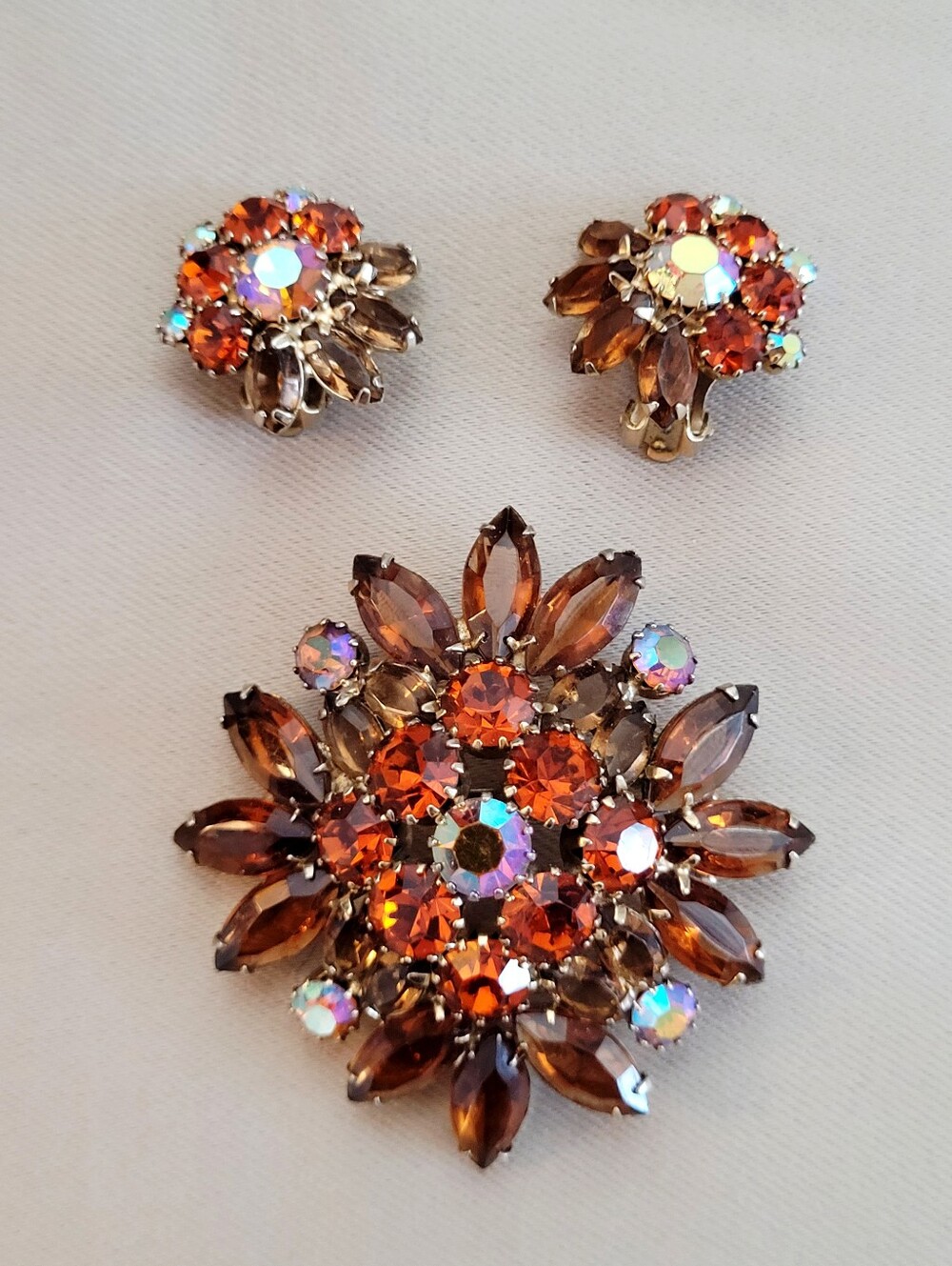 Vintage | Albert Weiss | 1950's | Demi-Paure | Earrings with Brooch